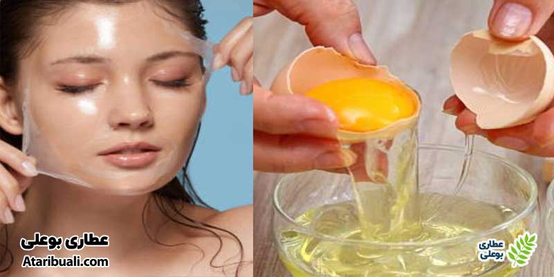 ماسک شیر بادام و سفیده تخم مرغ برای درمان جوش صورت ناشی از کبد چرب