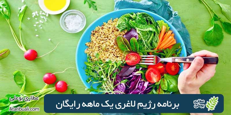 برنامه رژیم لاغری یک ماهه رایگان