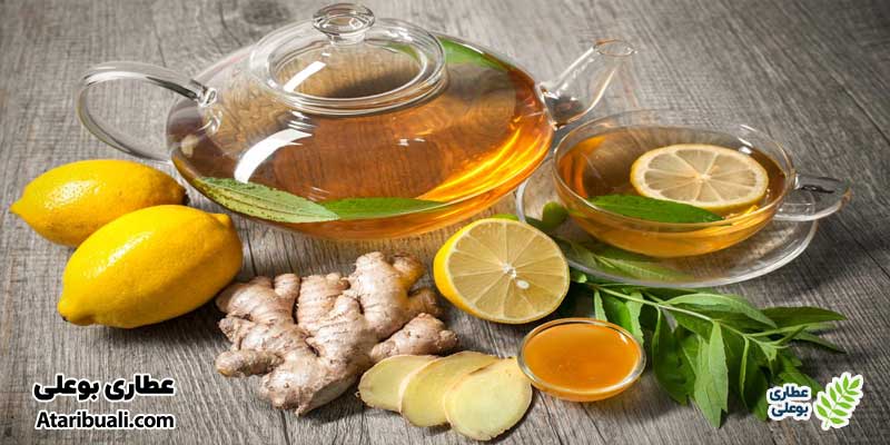 چای یا دمنوش زنجبیل و لیمو