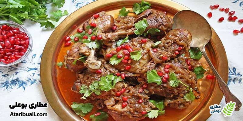 استفاده از انار در غذاهای سبک